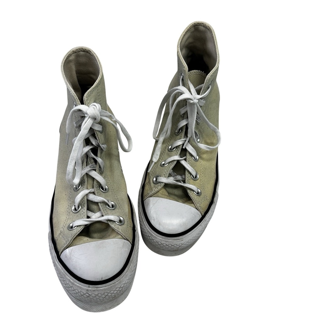 Converse Women's Chuck Taylor All Star Beige High Top‎ Sneaker Sz 9 Basketball - Picture 3 of 14
